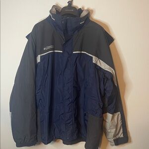 Columbia Men's Blue and Gray Performance Jacket 2 in 1 Fire Ridge Size XXL